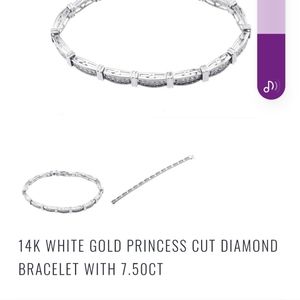 White gold and diamond bracelet.